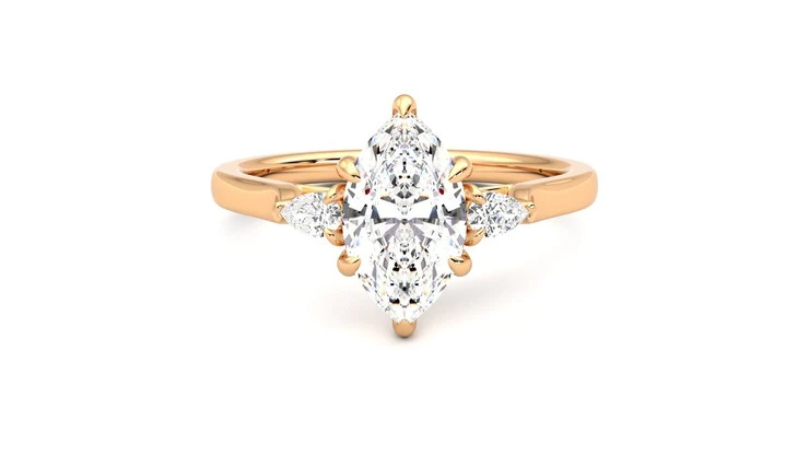 Taylor & Hart Faith Marquise Engagement Ring 360 detail 01