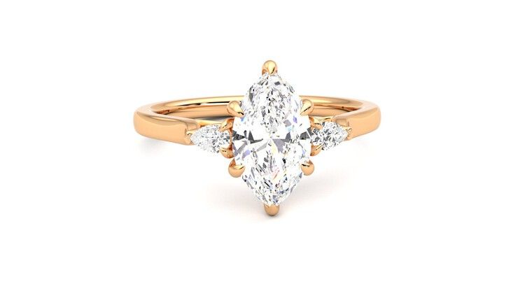 Taylor & Hart Faith Marquise Engagement Ring 360 degree image 2
