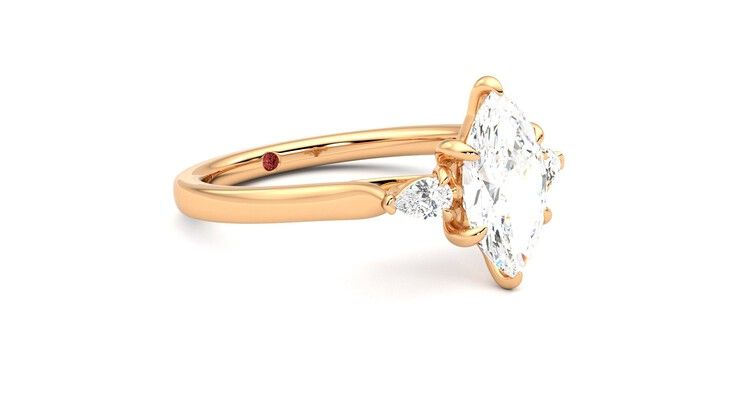 Taylor & Hart Faith Marquise Engagement Ring 360 degree image 6