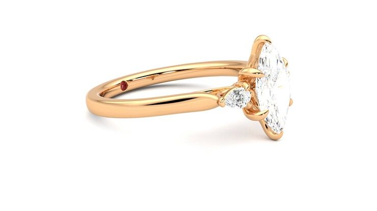 Taylor & Hart Faith Marquise Engagement Ring 360 degree image 7