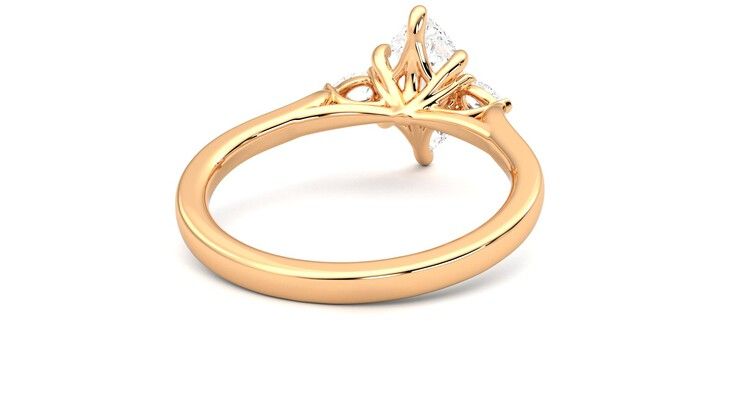 Taylor & Hart Faith Marquise Engagement Ring 360 degree image 14