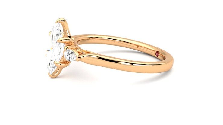 Taylor & Hart Faith Marquise Engagement Ring 360 degree image 22