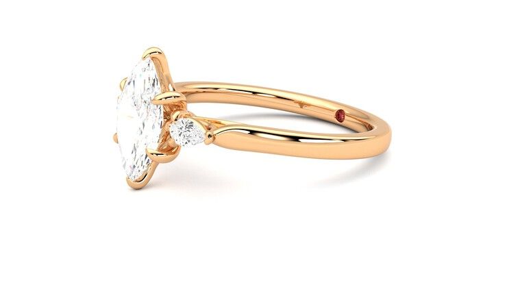 Taylor & Hart Faith Marquise Engagement Ring 360 degree image 23