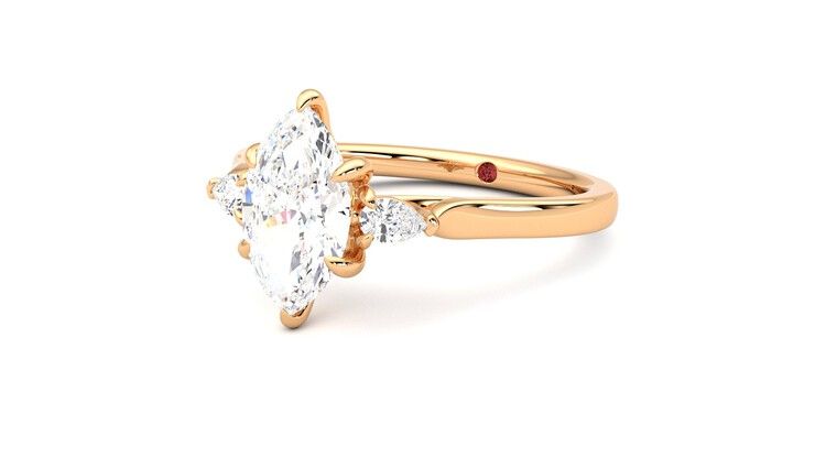 Taylor & Hart Faith Marquise Engagement Ring 360 degree image 25