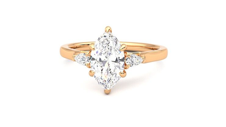 Taylor & Hart Faith Marquise Engagement Ring 360 degree image 28