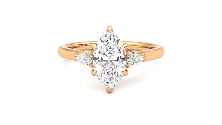 Taylor & Hart Faith Marquise Engagement Ring 360 degree image 29