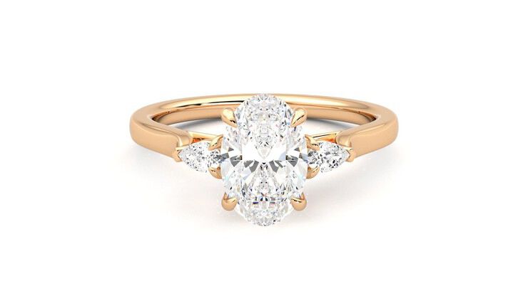 Taylor & Hart Faith Oval Engagement Ring 360 degree image 0