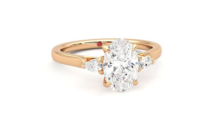 Taylor & Hart Faith Oval Engagement Ring 360 degree image 3