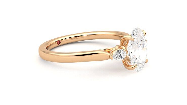 Taylor & Hart Faith Oval Engagement Ring 360 degree image 7