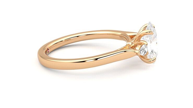 Taylor & Hart Faith Oval Engagement Ring 360 degree image 9