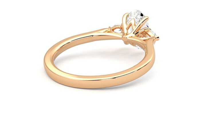 Taylor & Hart Faith Oval Engagement Ring 360 degree image 13