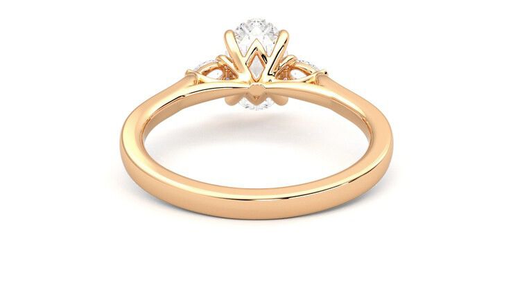 Taylor & Hart Faith Oval Engagement Ring 360 degree image 15