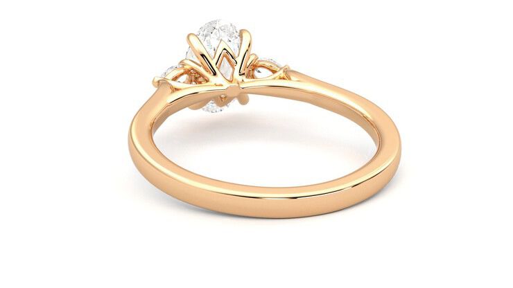 Taylor & Hart Faith Oval Engagement Ring 360 degree image 16