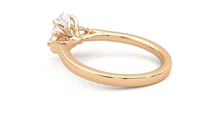 Taylor & Hart Faith Oval Engagement Ring 360 degree image 18
