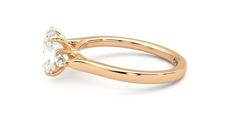 Taylor & Hart Faith Oval Engagement Ring 360 degree image 21