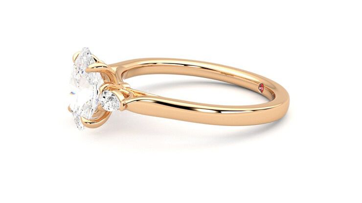 Taylor & Hart Faith Oval Engagement Ring 360 degree image 22