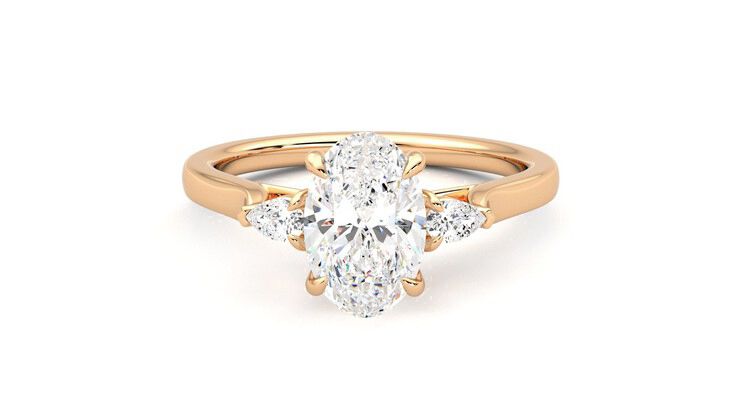 Taylor & Hart Faith Oval Engagement Ring 360 degree image 29