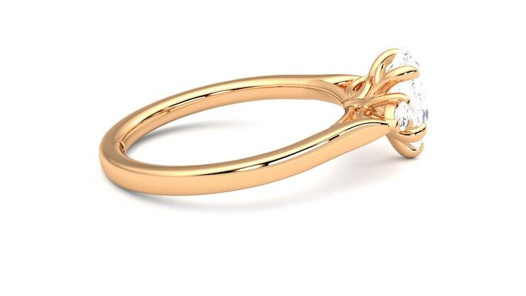 Taylor & Hart Faith Pear Engagement Ring 360 degree image 10