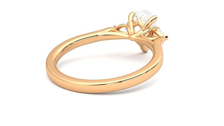 Taylor & Hart Faith Pear Engagement Ring 360 degree image 13