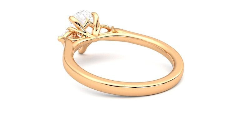 Taylor & Hart Faith Pear Engagement Ring 360 degree image 17