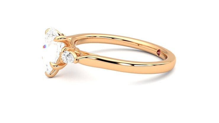 Taylor & Hart Faith Pear Engagement Ring 360 degree image 22