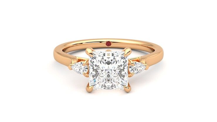Taylor & Hart Faith Princess Engagement Ring 360 degree image 0