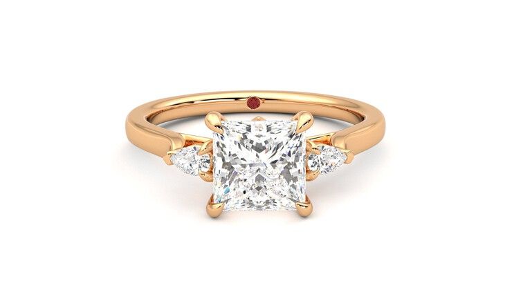 Taylor & Hart Faith Princess Engagement Ring 360 degree image 1