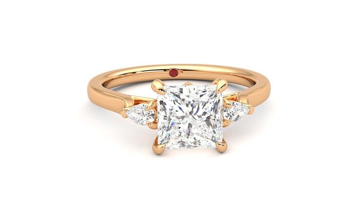 Taylor & Hart Faith Princess Engagement Ring 360 degree image 2