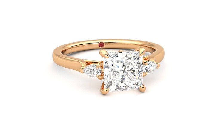 Taylor & Hart Faith Princess Engagement Ring 360 degree image 3