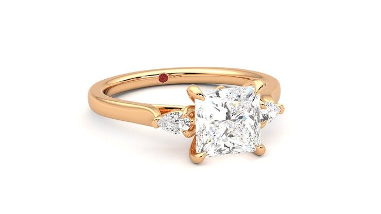 Taylor & Hart Faith Princess Engagement Ring 360 degree image 4