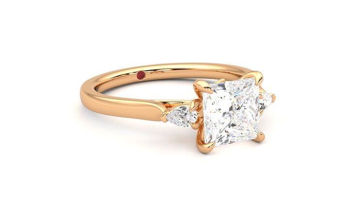 Taylor & Hart Faith Princess Engagement Ring 360 degree image 5