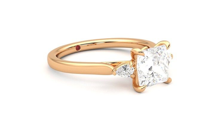 Taylor & Hart Faith Princess Engagement Ring 360 degree image 6