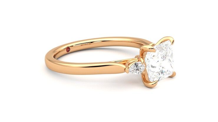 Taylor & Hart Faith Princess Engagement Ring 360 degree image 7