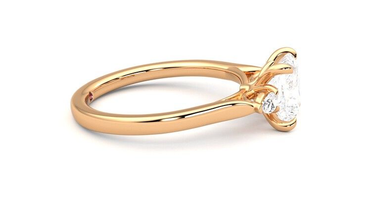 Taylor & Hart Faith Princess Engagement Ring 360 degree image 9