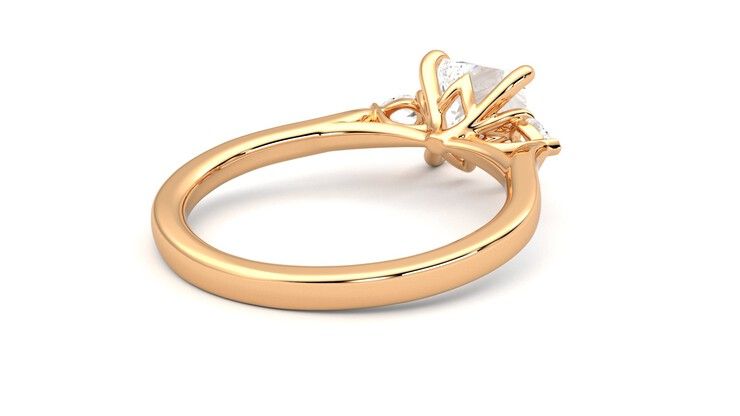 Taylor & Hart Faith Princess Engagement Ring 360 degree image 13