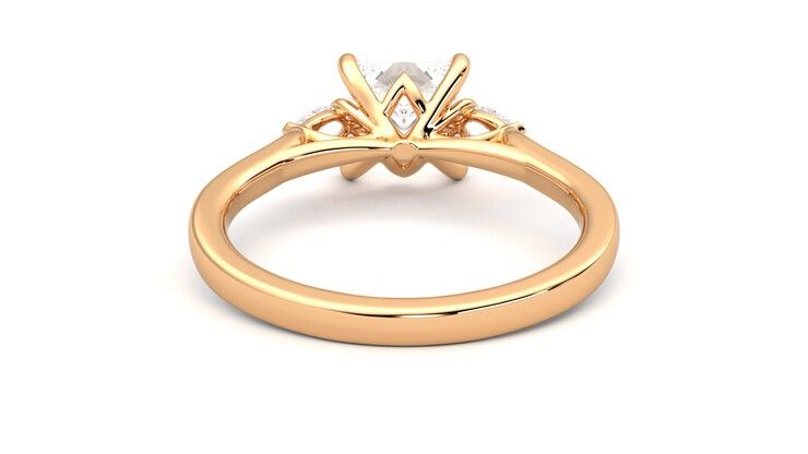 Taylor & Hart Faith Princess Engagement Ring 360 degree image 15
