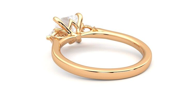Taylor & Hart Faith Princess Engagement Ring 360 degree image 17
