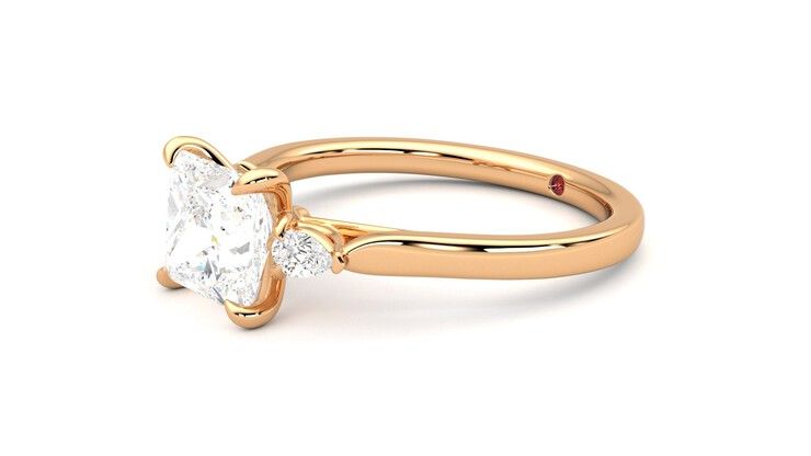 Taylor & Hart Faith Princess Engagement Ring 360 degree image 23