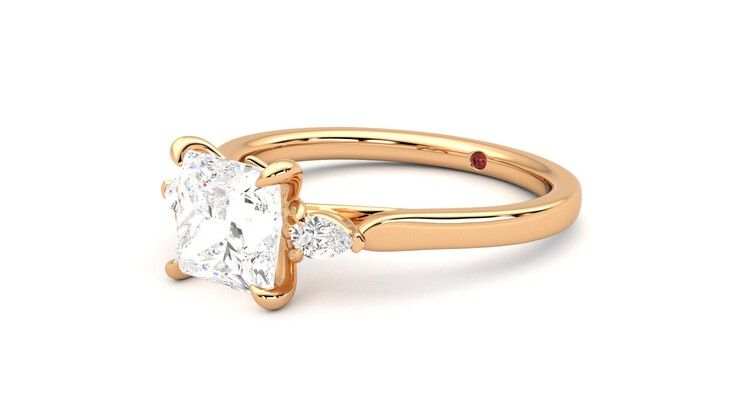 Taylor & Hart Faith Princess Engagement Ring 360 degree image 24