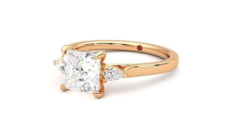 Taylor & Hart Faith Princess Engagement Ring 360 degree image 25