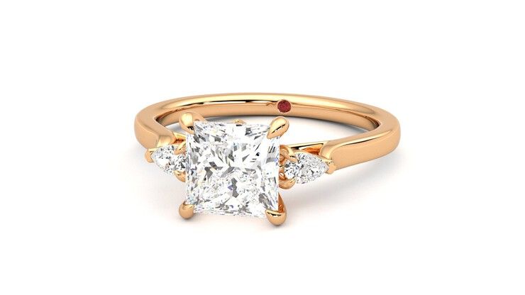 Taylor & Hart Faith Princess Engagement Ring 360 degree image 27