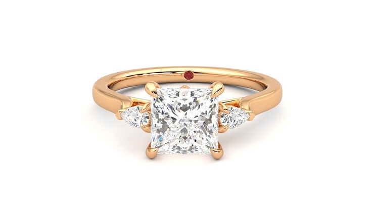 Taylor & Hart Faith Princess Engagement Ring 360 degree image 29