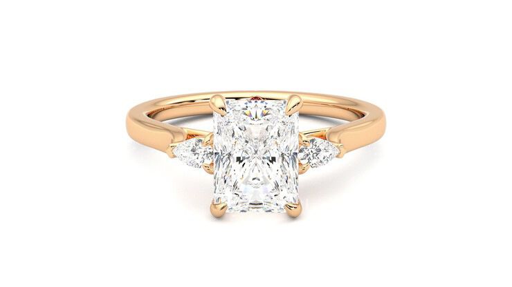 Taylor & Hart Faith Radiant Engagement Ring 360 degree image 0