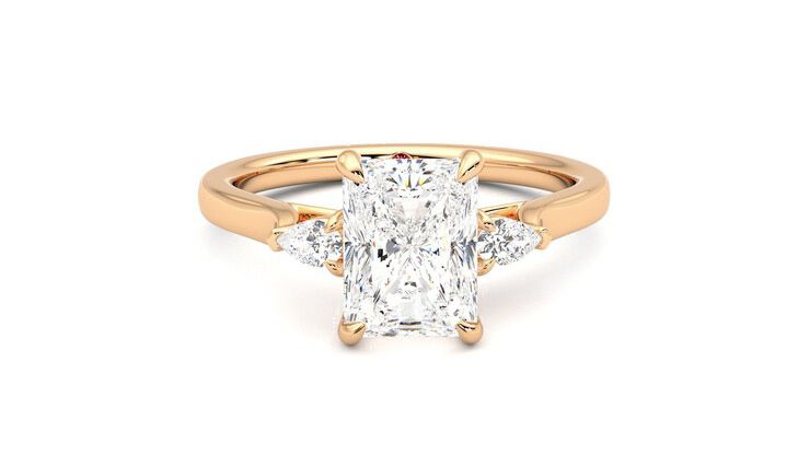 Taylor & Hart Faith Radiant Engagement Ring 360 degree image 1