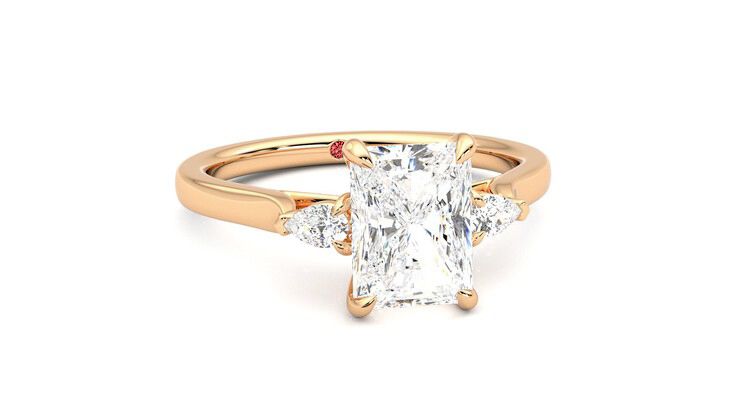 Taylor & Hart Faith Radiant Engagement Ring 360 degree image 3