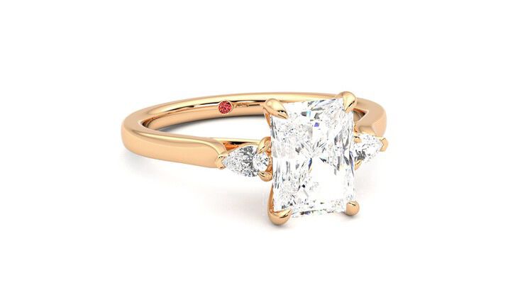 Taylor & Hart Faith Radiant Engagement Ring 360 degree image 4