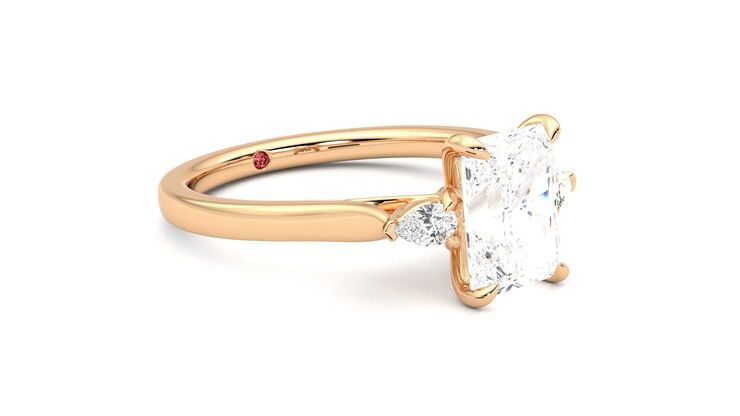 Taylor & Hart Faith Radiant Engagement Ring 360 degree image 6