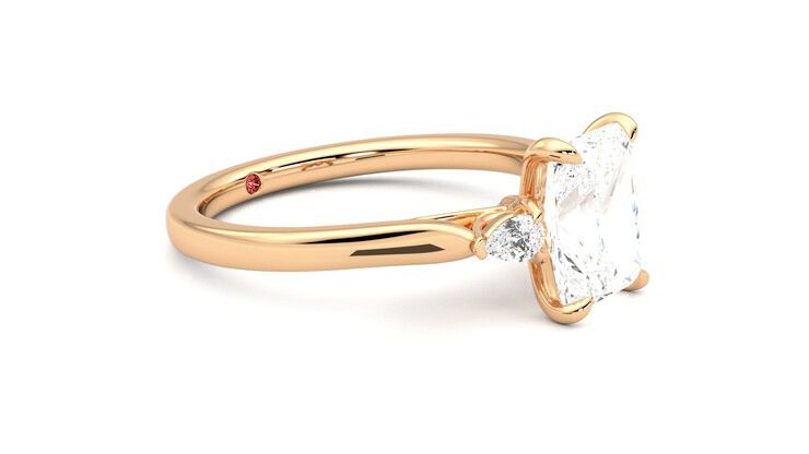 Taylor & Hart Faith Radiant Engagement Ring 360 degree image 7
