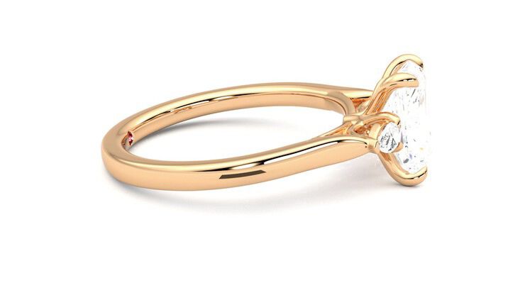 Taylor & Hart Faith Radiant Engagement Ring 360 degree image 9