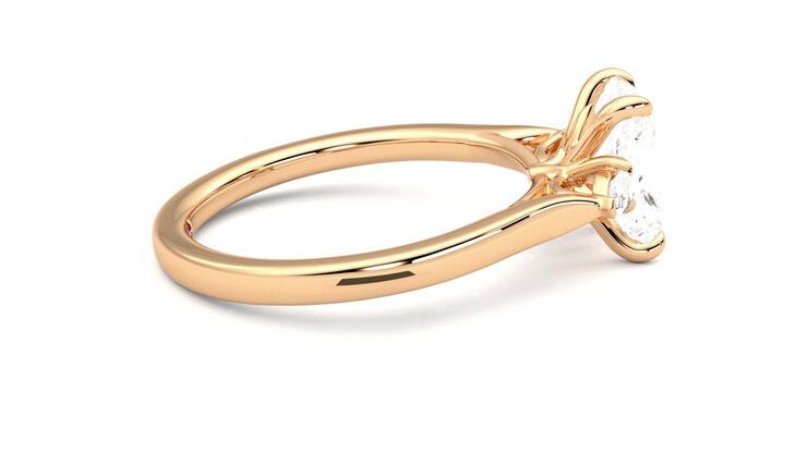 Taylor & Hart Faith Radiant Engagement Ring 360 degree image 10